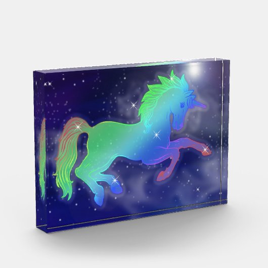 Bloc Photo Vol Starry Night Unicorn | Art Imaginaire (Gauche)