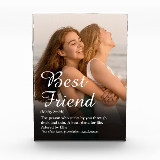 Bloc Photo Votre meilleur ami Définition Script photo amusant (Devant)