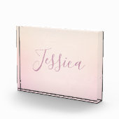 Bloc Photo Votre nom | Elegant Script Soft Ombre (Droite)