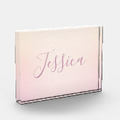 Bloc Photo Votre nom | Elegant Script Soft Ombre (Gauche)