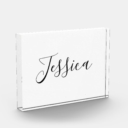 Bloc Photo Votre nom | Script élégant (Gauche)