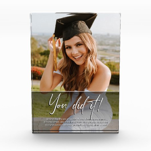 Bloc Photo Vous l'avez fait Graduate Custom Photo Cher Grad (Devant)