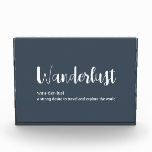 Bloc Photo Wanderlust définition blanc gris bleu couleur