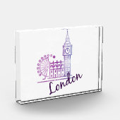 Bloc Photo Watercolor London Big Ben Photo Block - British (Gauche)