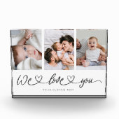 Bloc Photo We Love You Modern Heart Script Fête des mères (Devant)