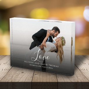 Bloc Photo Wedding Photo Minimalist Couple Calligraphy Love