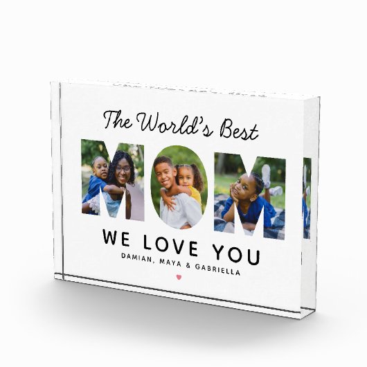 Bloc Photo Worlds Best Maman Custom Family Collage