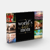 Bloc Photo Worlds Best Mom Black and Gold 6 (Gauche)