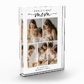 Bloc Photo World's Best Mom Photo Collage Script Photo Block (Gauche)