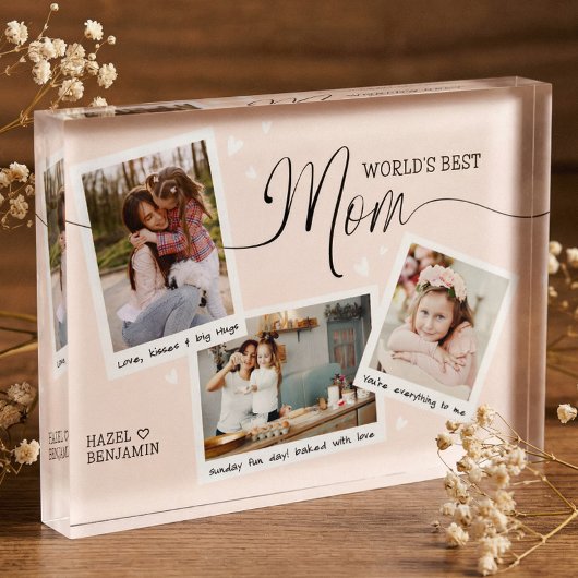 Bloc Photo World's Best Mom Script Photo Collage Mother's Day