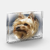 Bloc Photo Yorkshire Terrier Dog. (Gauche)