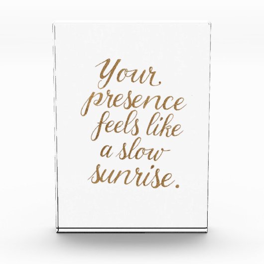 Bloc Photo Your Presence: A Slow Sunrise (Devant)