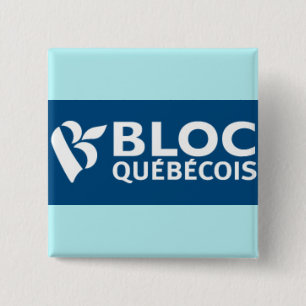 Bloc Québécois Logo Vierkante Button 5,1 Cm