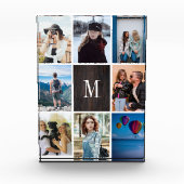 Bloc rustique de photo de monogramme de collage de (Devant)