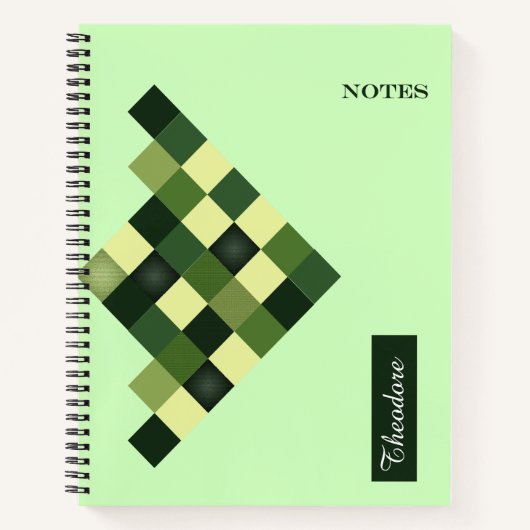 Bloc vert impressionnant - Cahier de rentrée scola (Devant)