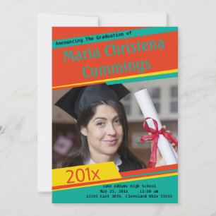 Blocage coloré Faire-part diplômé