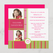 Blocage de couleurs heureux Invitation à la Petite (Devant / Derrière)