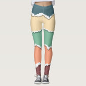 Blocages de couleurs Abstraits Leggings (Devant)