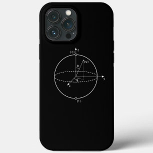 Bloch Sphere Quantum Bit (Qubit) Natuurkunde/Wis iPhone 13 Pro Max Hoesje