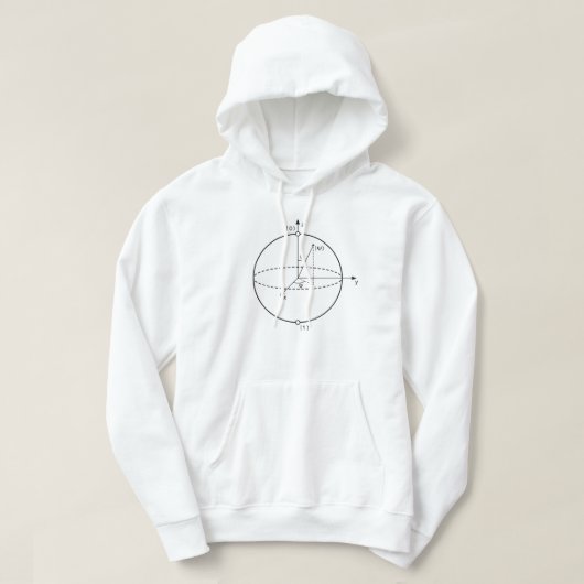 Bloch Sphere | Quantum Bit (Qubit) Natuurkunde/Wis Hoodie (Design voorkant)