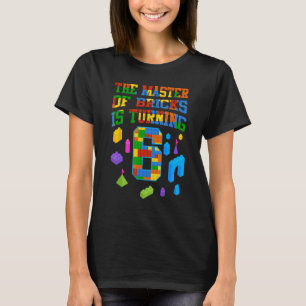 Block Building Game Master of Bricks draaien 6 B T-shirt
