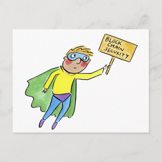 Block Chain Security Briefkaart (Voorkant)