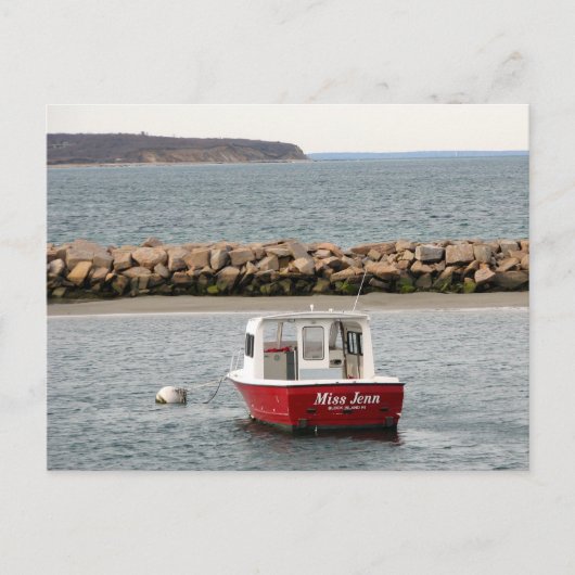 Block Island Boat Briefkaart (Voorkant)