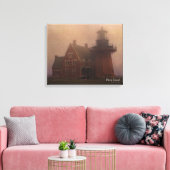 Block Island Lighthouse Canvas Afdruk (Insitu (Woonkamer))