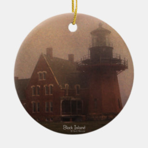 Block Island Lighthouse Keramisch Ornament