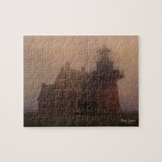 Block Island Lighthouse Legpuzzel (Horizontaal)