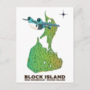 Block Island New Shoreham, Rhode Island Briefkaart