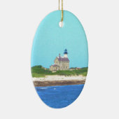 Block Island North Light Keramisch Ornament (Rechts)