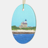 Block Island North Light Keramisch Ornament (Links)