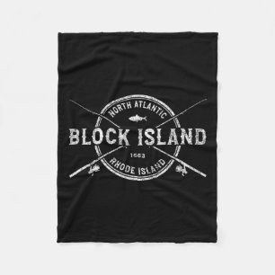 Block Island Ri  gekruiste Visten Fleece Deken