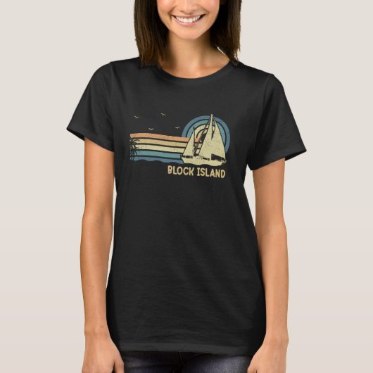 Block Island Sailing  Zeilboot Summer Sailo T-shirt (Voorkant)