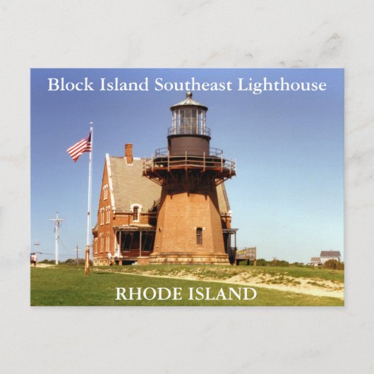 Block Island Southeast Lighthouse, RI Briefkaart (Voorkant)