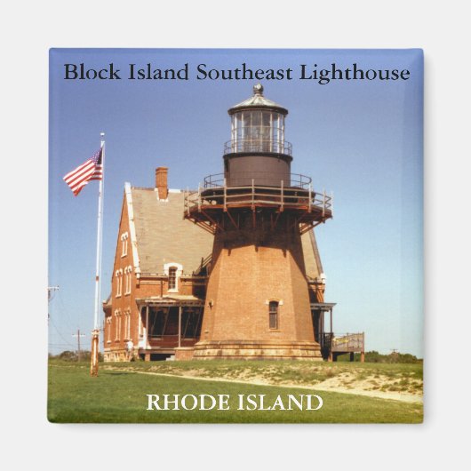 Block Island Southeast Lighthouse, RI Magnet (Devant)