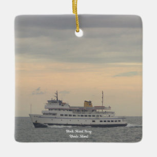 Block Island-veerboot Rhode Island-sieraad Keramisch Ornament
