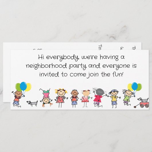 BLOCK PARTY INVITATION (Devant / Derrière)