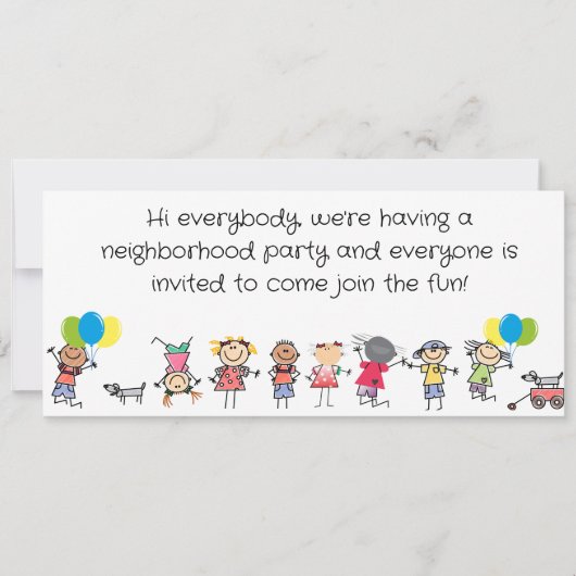 BLOCK PARTY INVITATION KAART (Voorkant)