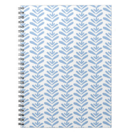 Block Print Blue Spiral Notebook Notitieboek