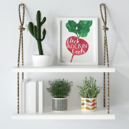 Block Rockin Beets | Veggie Pun Kitchen Poster