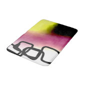 Blockchain: Abstract Roze, Geel, Zwart & Wit Badmat (Gekanteld)