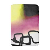 Blockchain: Abstract Roze, Geel, Zwart & Wit Badmat (Voorkant Verticaal)