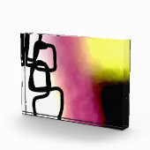 Blockchain: Abstract Roze, Geel, Zwart & Wit Fotoblokken (Rechts)