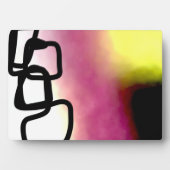 Blockchain: Abstract Roze, Geel, Zwart & Wit Fotoplaat (voorkant)