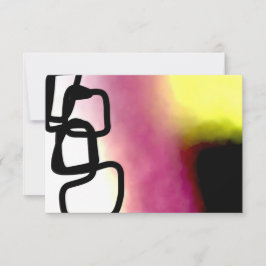 Blockchain: Abstract Roze, Geel, Zwart & Wit Kaart