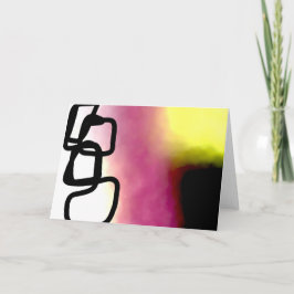 Blockchain: Abstract Roze, Geel, Zwart & Wit Kaart