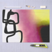 Blockchain: Abstract Roze, Geel, Zwart & Wit Tissuepapier (Craft)