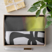 Blockchain: Abstract Roze, Geel, Zwart & Wit Tissuepapier (Geschenk)